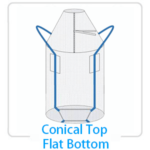 4.Conical Top Flat Bottom